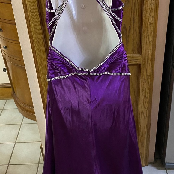 La Femme Purple gown with Rhinestones 12 - Picture 2 of 15
